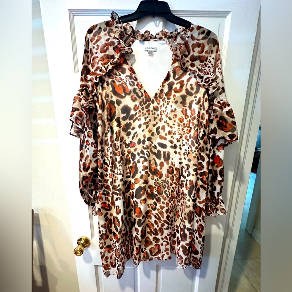 Calvin Klein PLUS SIZE 18W animal print dress